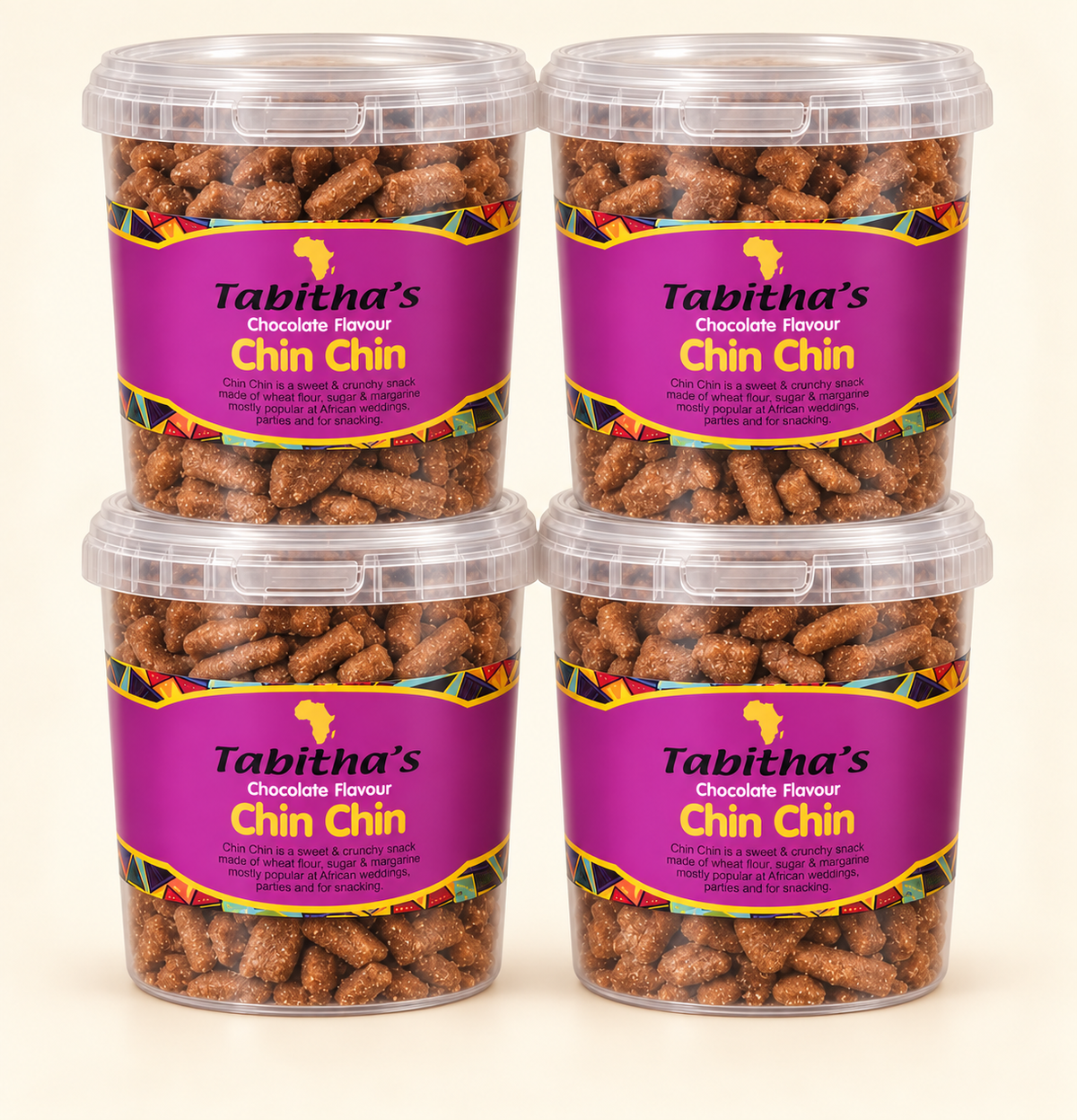 Tabitha's Chin Chin Family Sharing Bundle - 4 X 400g Tubs