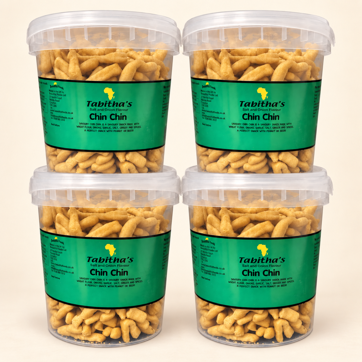 Tabitha's Chin Chin Family Sharing Bundle - 4 X 400g Tubs