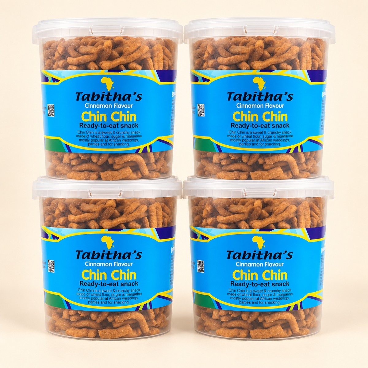 Tabitha's Chin Chin Party & Celebration Bundle - 4 x 800g Tubs