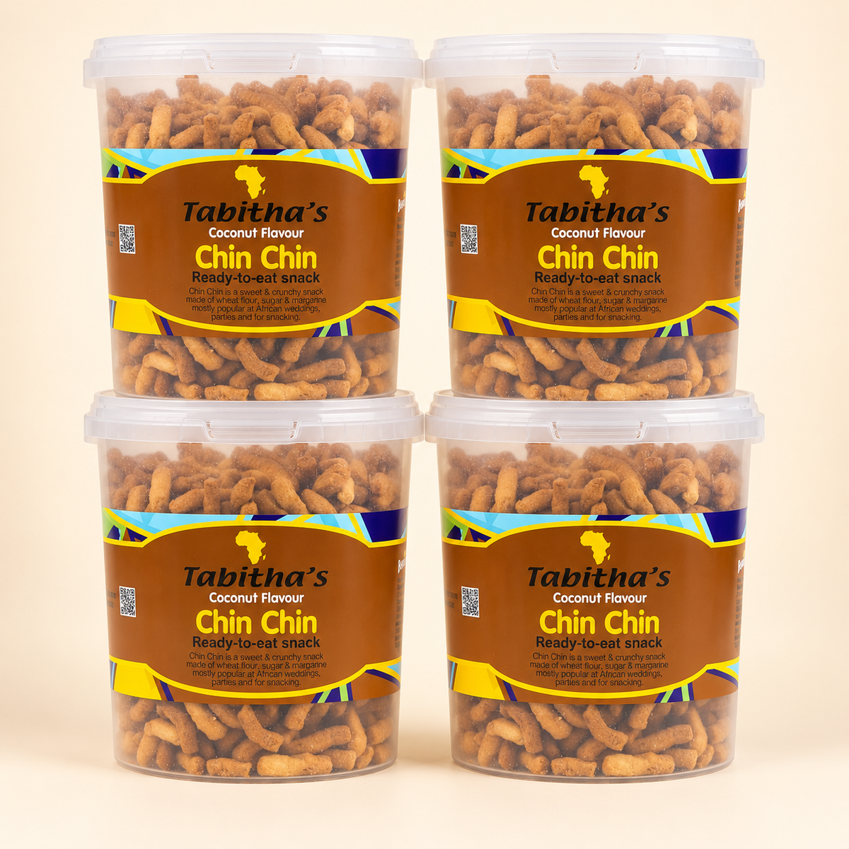 Tabitha's Chin Chin Party & Celebration Bundle - 4 x 800g Tubs
