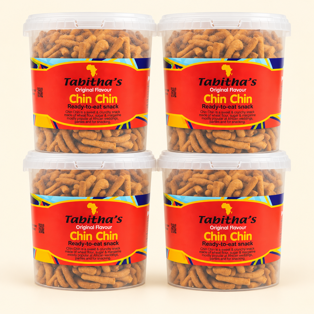 Tabitha's Chin Chin Party & Celebration Bundle - 4 x 800g Tubs