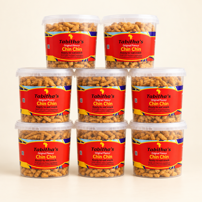 Tabitha's Chin Chin Bulk Value Case -  8 x 800g Buckets